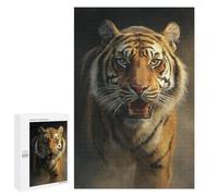 Adult Jigsaw1000 PCS Tiger Roar Wild Power Adult Jigsaw Puzzles Staycation Kill Time Fun Activities at Home Gifts for Friends And Family 1000 PCS