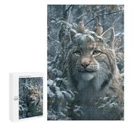 Adult Jigsaw1000 PCS Winter Lynx with Birds-1 Adult Jigsaw Puzzles Staycation Kill Time Fun Activities at Home Gifts for Friends And Family 1000 PCS