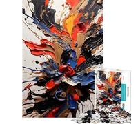 Adult Jigsaw1000 Pieces A Splatter of Paint Creative Relax Mind Game No Deformation after Completion Joyful Pastime for Family Evenings (Size 38x52cm)