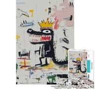 Adult Jigsaw1000 Pieces Abstract Alligator King Home Decor Mind Game Every Piece Is Uniquely Shaped Fascinating Brain Game for Relaxed Fun (Size 38x26cm)
