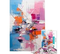 Adult Jigsaw1000 Pieces Abstract Art Creative Relax Mind Game No Deformation after Completion Joyful Pastime for Family Evenings (Size 38x52cm)