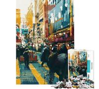 Adult Jigsaw1000 Pieces Abstract Colorful Decor Creative Relax Mind Game No Deformation after Completion Joyful Pastime for Family Evenings (Size 38x26cm)