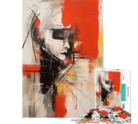 Adult Jigsaw1000 Pieces Abstract Expressionist Home Decor Mind Game Every Piece Is Uniquely Shaped Fascinating Brain Game for Relaxed Fun (Size 38x26cm)