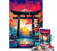 Adult Jigsaw1000 Pieces Abstract Gate Torii Home Decor Mind Game Every Piece Is Uniquely Shaped Fascinating Brain Game for Relaxed Fun (Size 38x26cm)