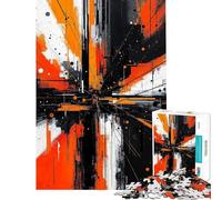 Adult Jigsaw1000 Pieces Abstract Geometric Art Creative Relax Mind Game No Deformation after Completion Joyful Pastime for Family Evenings (Size 38x26cm)