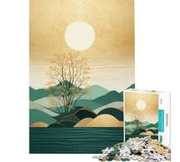 Adult Jigsaw1000 Pieces Abstract Gold Decor Creative Relax Mind Game No Deformation after Completion Joyful Pastime for Family Evenings (Size 50x75cm)