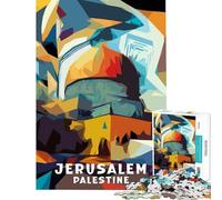 Adult Jigsaw1000 Pieces Abstract Jerusalem Design Home Decor Mind Game Every Piece Is Uniquely Shaped Fascinating Brain Game for Relaxed Fun (Size 38x52cm)