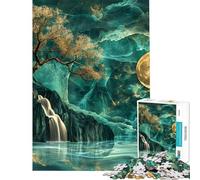 Adult Jigsaw1000 Pieces Abstract Landscape Home Decor Mind Game Every Piece Is Uniquely Shaped Fascinating Brain Game for Relaxed Fun (Size 38x52cm)