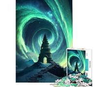 Adult Jigsaw1000 Pieces Abstract Northern Lights Creative Relax Mind Game No Deformation after Completion Joyful Pastime for Family Evenings (Size 38x52cm)