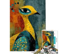 Adult Jigsaw1000 Pieces Abstract Peacock Art Home Decor Mind Game Every Piece Is Uniquely Shaped Fascinating Brain Game for Relaxed Fun (Size 50x75cm)