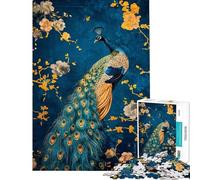 Adult Jigsaw1000 Pieces Abstract Peacock Kintsugi Home Decor Mind Game Every Piece Is Uniquely Shaped Fascinating Brain Game for Relaxed Fun (Size 38x52cm)