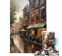 Adult Jigsaw1000 Pieces Amsterdam Netherlands Fun at Home Activities, Home Decoration Impossible Game Suitable for People Aged 14 And Above (38x26cm)
