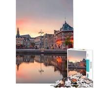 Adult Jigsaw1000 Pieces Amsterdam Travel Art Help The Brain Exercise A Work of Art Relaxing Games for And from 14 Years And over (50x75cm)