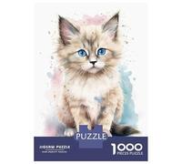 Adult Jigsaw1000 Pieces Baby Ragdoll Cat Kitten Adult Puzzles Anti-Stress Toys Difficult Hard Unique Gifts for Birthday And Christmas 38x26cm/1000pcs