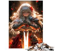 Adult Jigsaw1000 Pieces Beautiful Swordsman Girl Challenging To Complete Difficult Challenge Practical Game Suitable for Ages 14 And Up (38x26cm)