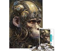 Adult Jigsaw1000 Pieces Biomechanical Ape Jigsaws for Adults Toy Wall Decor Analysis And Logic Unique Gifts for Birthday And Christmas (Size 38x26cm)
