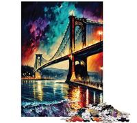 Adult Jigsaw1000 Pieces Bosphorus Bridge Istanbul Challenging To Complete Difficult Challenge Practical Game Suitable for Ages 14 And Up (38x52cm)