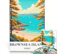 adult jigsaw1000 pieces Brownsea Island Cove | 38x52cm Impossible game Every Piece is Unique Enhance love between couples