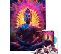 Adult Jigsaw1000 Pieces Buddha Lotus Help The Brain Exercise Birthday Present Home Decoration Toys Suitable for People Aged 14 And Above (38x52cm)
