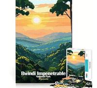 Adult Jigsaw1000 Pieces Bwindi Impenetrable National Park Precise Fit Game Smart Brain Toy Free Time Play Birthday Mind Gift (38x26cm)