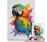 Adult Jigsaw1000 Pieces Colorful Parrot Painting, Practical Game, Challenging To Complete, Artists' Collection, Fine Arts 38x26cm
