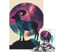 Adult Jigsaw1000 Pieces Cosmic Mountain Goat Help The Brain Exercise A Work of Art Relaxing Games for And from 14 Years And over (38x52cm)