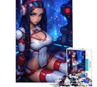 Adult Jigsaw1000 Pieces Cyberpunk Anime Girl Gaming Help The Brain Exercise A Work of Art Relaxing Games for And from 14 Years And over (50x75cm)