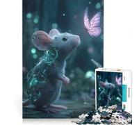 Adult Jigsaw1000 Pieces Cyberpunk Mouse And Butterfly, Hands-on Game, Difficult And Challenge, Deal As Gifts for The Whole Family 38x26cm