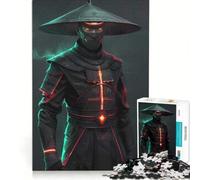 Adult Jigsaw1000 Pieces Cyberpunk Samurai, Practical Game, Challenging To Complete, Artists' Collection, Fine Arts 38x26cm