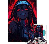 Adult Jigsaw1000 Pieces Dark Anime Nun Help The Brain Exercise A Work of Art Relaxing Games for And from 14 Years And over (50x75cm)