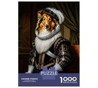 Adult Jigsaw1000 Pieces Dog Portrait in Renaissance Attire Jigsaw for Adults Brain Teaser Game Perfect Decoration Unique Gifts for Birthday And Christmas 70x50cm/1000pcs