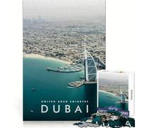 Adult Jigsaw1000 Pieces Dubai Metropolitan Sharp Edge Game Logic Skill Play Relax Fun Time Birthday Fun Play (38x26cm)