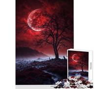 Adult Jigsaw1000 Pieces Eerie Light in Cemetery Puzzle For Teenagers Difficult Hard Educational Challenge Birthday Present,Travel Gifts, (50x75cm)