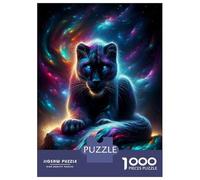 Adult Jigsaw1000 Pieces Fantasy Panther Art Print Puzzle for Adults Family Games Birthday Present Unique Gifts for Birthday And Christmas 52x38cm/1000pcs