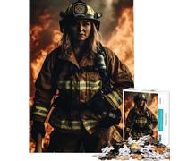 Adult Jigsaw1000 Pieces Firefighter in Action Fun at Home Activities, Home Decoration Impossible Game Suitable for People Aged 14 And Above (38x52cm)