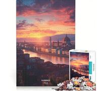 Adult Jigsaw1000 Pieces Florence City Italy Sunset Panorama, Practical Game, Challenging To Complete, Artists' Collection, Fine Arts 50X75CM