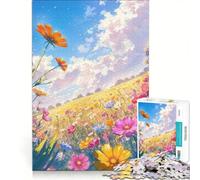 Adult Jigsaw1000 Pieces Flower Fields Sunny Day, Hands-on Game, Difficult And Challenge, Deal As Gifts for The Whole Family 50X75CM