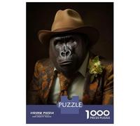 Adult Jigsaw1000 Pieces Gorilla in Boho Suit Adult Jigsaw Puzzle Hands-on Game Perfect Decoration Unique Gifts for Birthday And Christmas 70x50cm/1000pcs