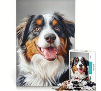 Adult Jigsaw1000 Pieces Happy Bernese Mountain Dog Portrait, Hands-on Game, Difficult And Challenge, Deal As Gifts for The Whole Family 50X75CM