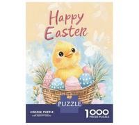 Adult Jigsaw1000 Pieces Happy Easter Jigsaws for Adults Fun Games Hand Speed Race Unique Gifts for Birthday And Christmas 38x26cm/1000pcs