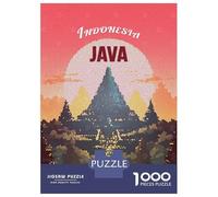 Adult Jigsaw1000 Pieces Indonesia Java Travel Jigsaw for Adults Brain Teaser Game Perfect Decoration Unique Gifts for Birthday And Christmas 38x26cm/1000pcs