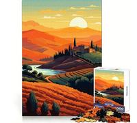 Adult Jigsaw1000 Pieces Italy Tuscany Hills Italia Precise Joint Play Smart Mind Activity Free Time Game Christmas Wall Decor (38x52cm)