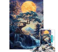 Adult Jigsaw1000 Pieces Japanese Fuji Bonsai Tree Pagoda Jigsaw for Adults Relaxing Games Precision Cutting Unique Gifts for Birthday And Christmas (Size 50x75cm)
