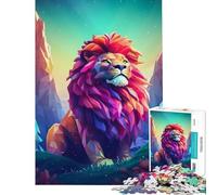 Adult Jigsaw1000 Pieces Lion Vector d in The Wild Help The Brain Exercise Birthday Present Home Decoration Toys Suitable for People Aged 14 And Above (38x26cm)