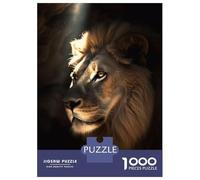 Adult Jigsaw1000 Pieces Majestic Lion in Dark Cave Jigsaw for Adults Brain Teaser Game Perfect Decoration Unique Gifts for Birthday And Christmas 38x26cm/1000pcs