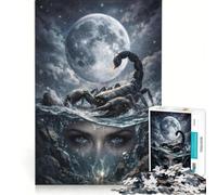 Adult Jigsaw1000 Pieces Moon in Scorpio Practical Game Challenging To Complete Artists' Collection Fine Arts 38x52cm