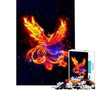Adult Jigsaw1000 Pieces Phoenix Fire Zodiac Cosmos Help The Brain Exercise A Work of Art Relaxing Games for And from 14 Years And over (38x52cm)