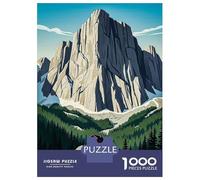 Adult Jigsaw1000 Pieces Piz Badile Swiss Alps Vintage Jigsaw for Adults Brain Teaser Game Perfect Decoration Unique Gifts for Birthday And Christmas 52x38cm/1000pcs