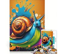 Adult Jigsaw1000 Pieces Psychedelic Snail Hands-on Game Difficult And Challenge Deal As Gifts for The Whole Family 38x26cm