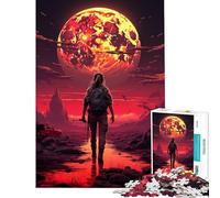 Adult Jigsaw1000 Pieces Red Planet Female Soldier Help The Brain Exercise A Work of Art Relaxing Games for And from 14 Years And over (38x26cm)
